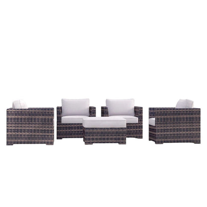 4-piece outdoor wicker patio chair set with foam cushions by HouseOfZazla on Tampa Home & Garden Store