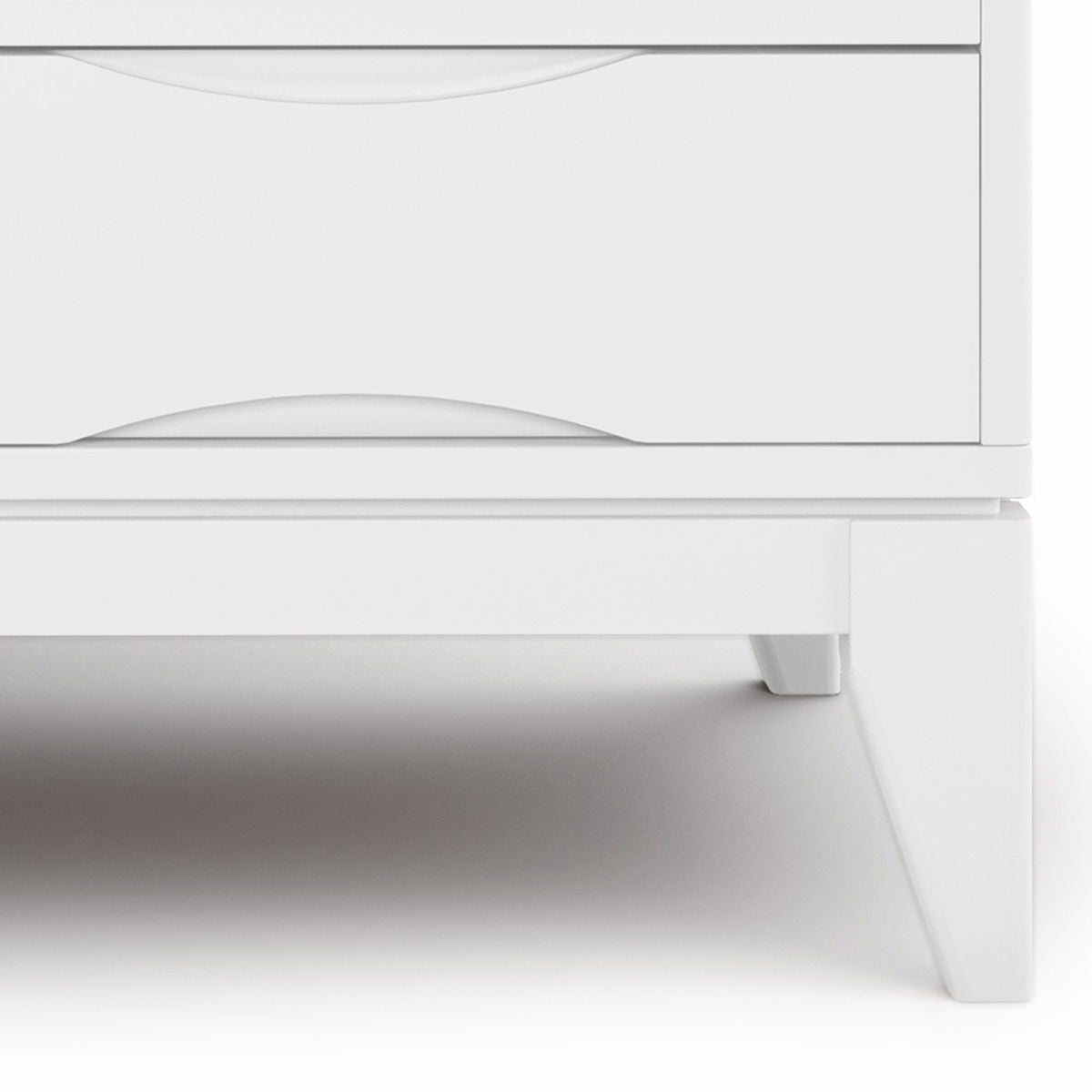 Handcrafted rubberwood TV stand with drawers, white, HouseOfZazla on Tampa Home & Garden Store