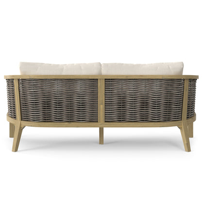 Parkside Natural Outdoor Sofa and Cushions
