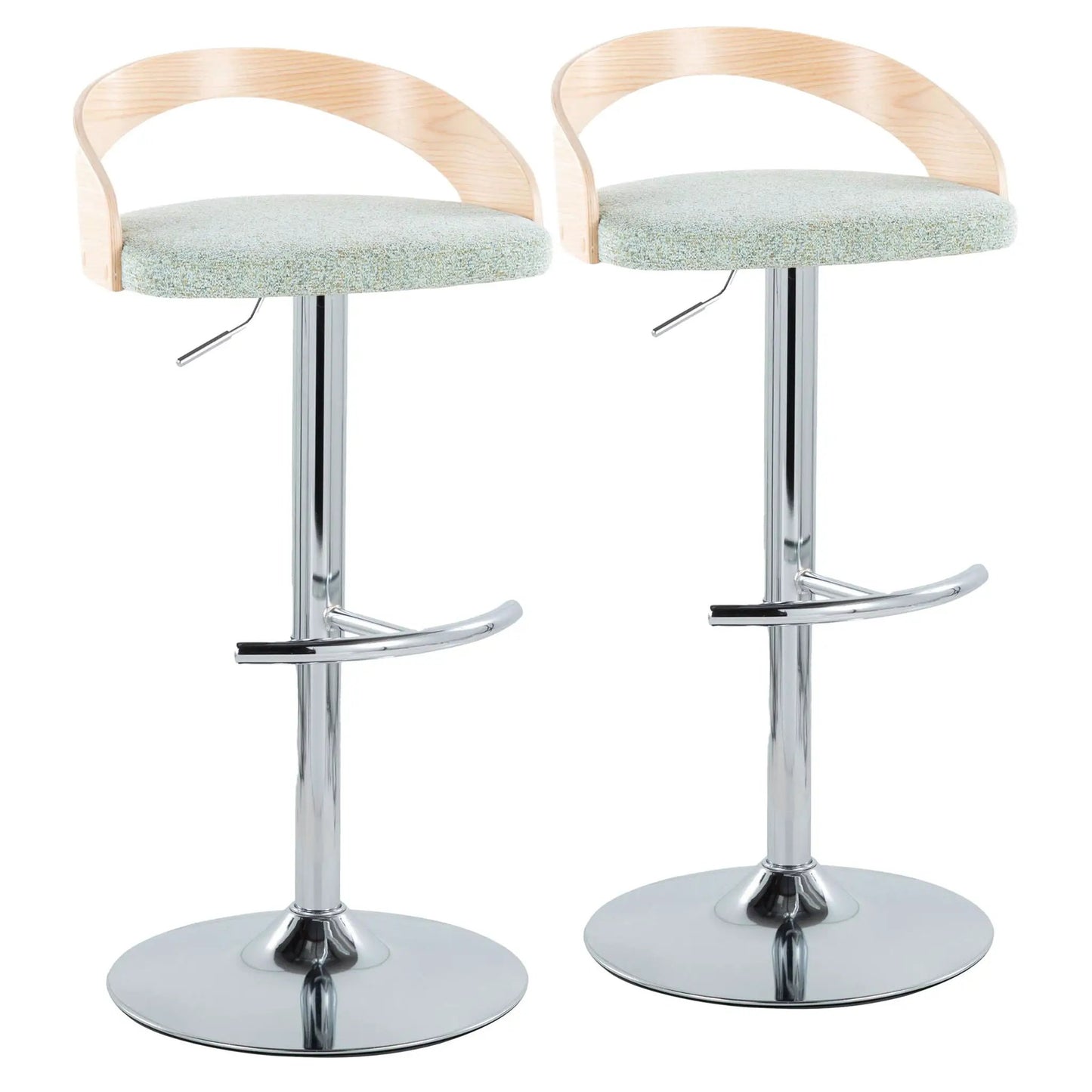Grotto Contemporary Adjustable Barstool Swivel