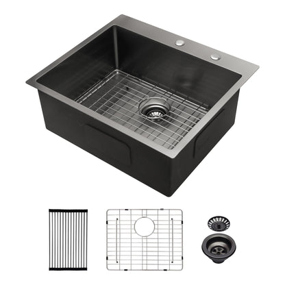 Topmount Sink 16 Gauge and Single Bowl Steel