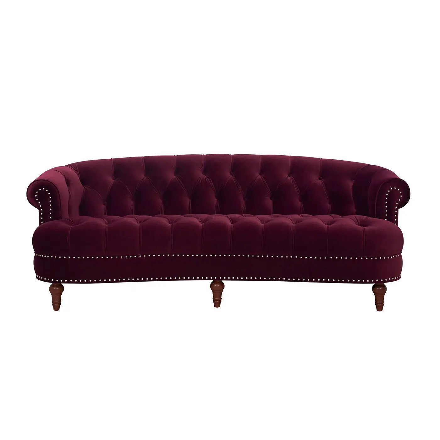 La Rosa Chesterfield Tufted Sofa burgundy velvet by Unique Piece Furniture on Tampa Home & Garden Store