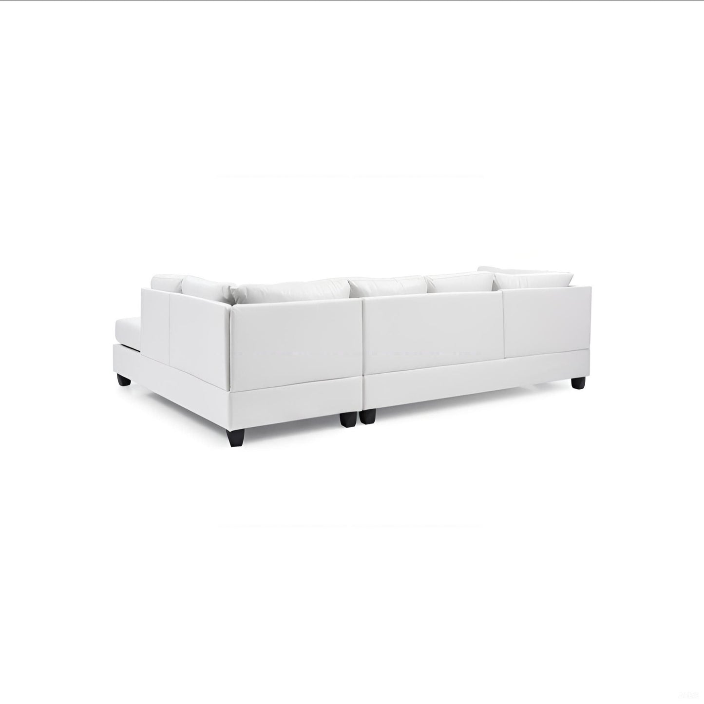 Malone Comfort Sectional white stationary sofa by HouseOfZazla on Tampa Home & Garden Store