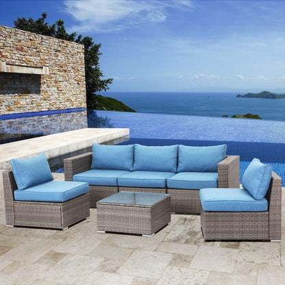 Armless Patio Sofa Set and Waterproof Cushions