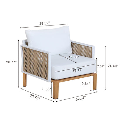 Vine White 4 Piece Outdoor Conversation Set