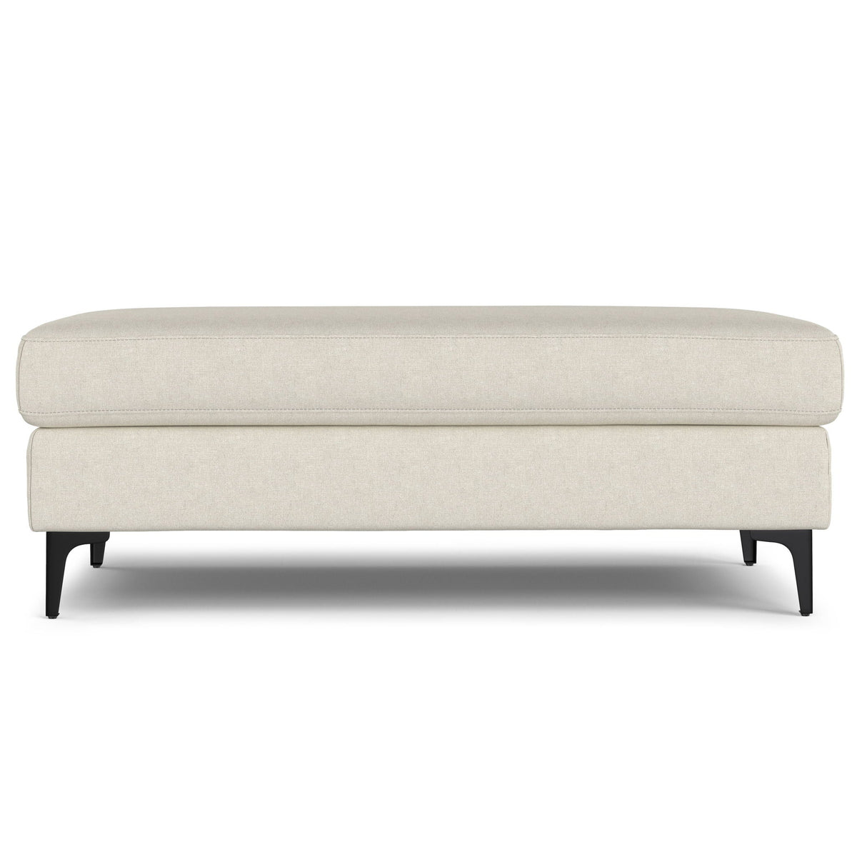 Mid Century Lounge Ottoman beige upholstered bench by HouseOfZazla; set of 2 on Tampa Home & Garden Store