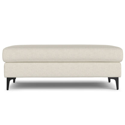 Mid Century Lounge Ottoman beige upholstered bench by HouseOfZazla; set of 2 on Tampa Home & Garden Store