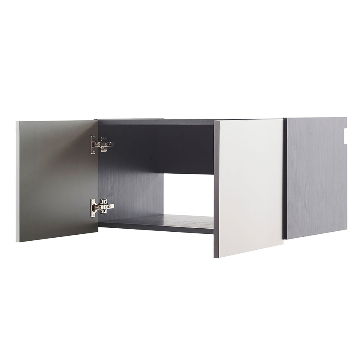 Dark gray wall mounted garage cabinet with extra deep storage Nova Series by HouseOfZazla on Tampa Home & Garden Store