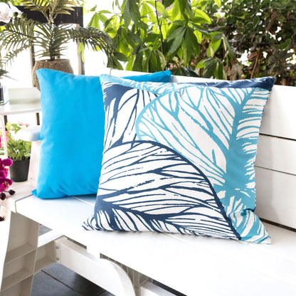 Leaf Vein Outdoor and Indoor Pillow in Indigo