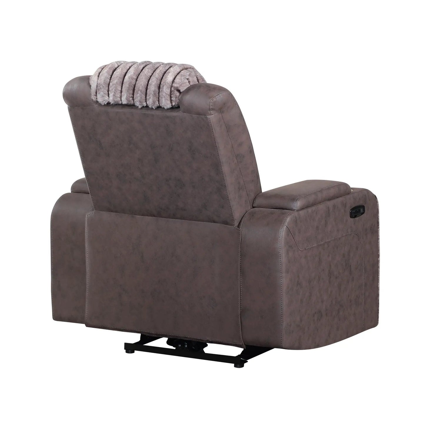 Duran power recliner with power headrest in taupe faux leather by Unique Piece Furniture on Tampa Home & Garden Store