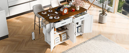 Large Farmhouse Kitchen Island and Power Outlet