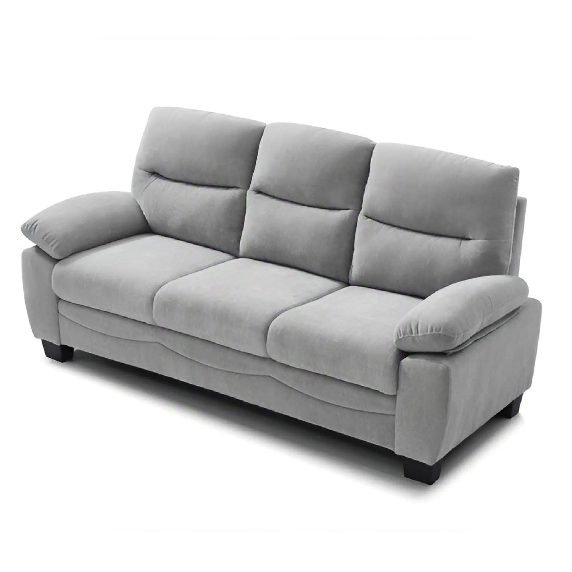 Summerton sofa with pillow top arms in gray fabric, stationary sofa Unique Piece Furniture on Tampa Home & Garden Store