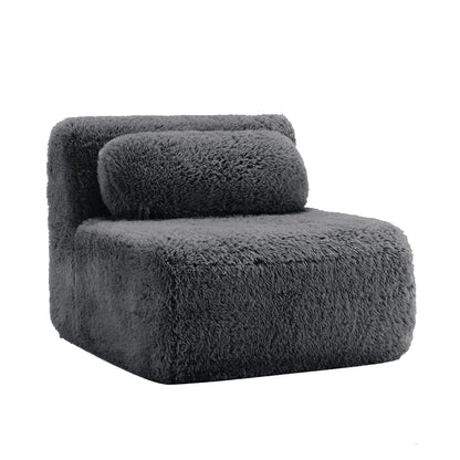 the Modular Aviana Sofa and Dark Fabric Trim