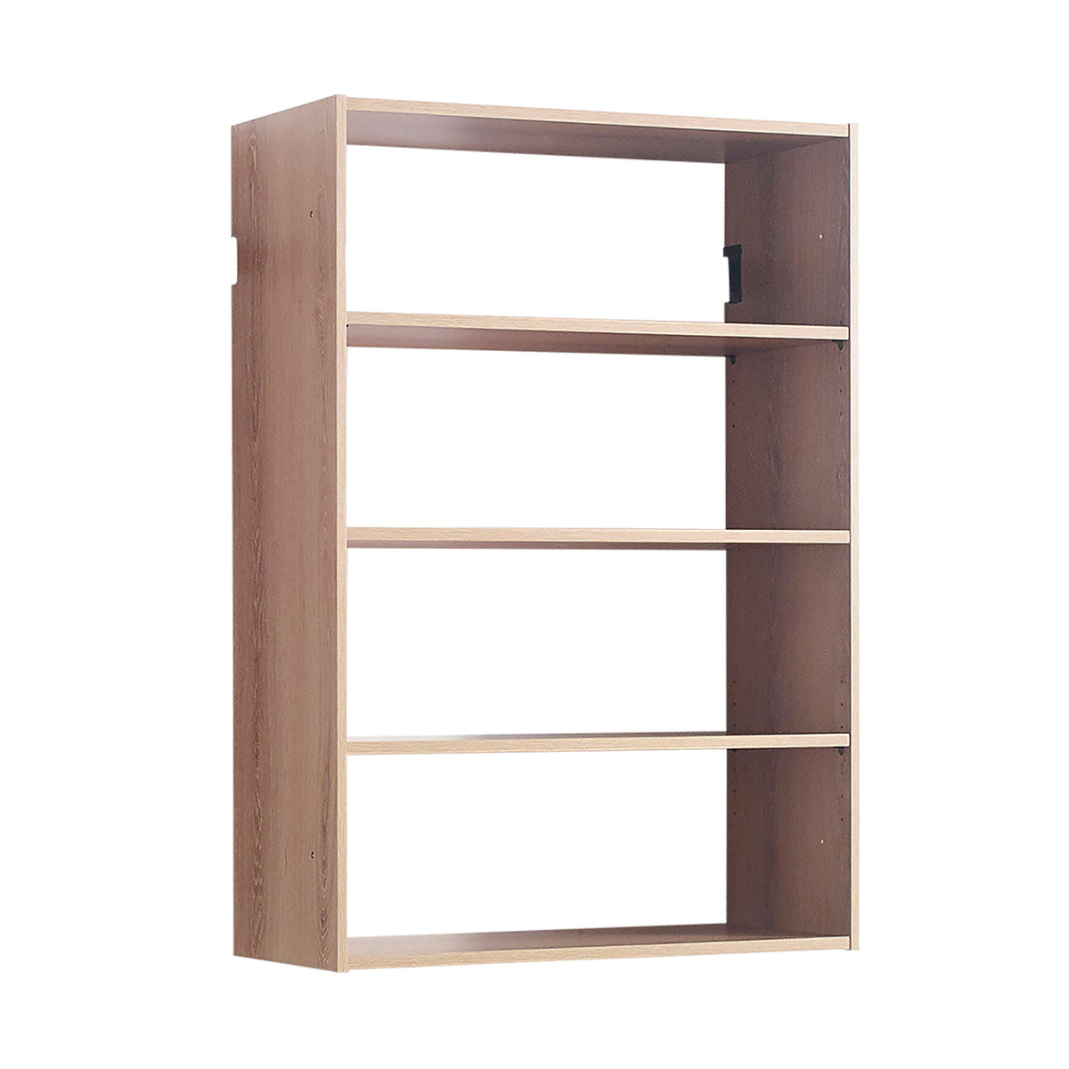 Wall mounted wood closet system frame, two-tone light/dark brown, triple wardrobe design on Tampa Home & Garden Store