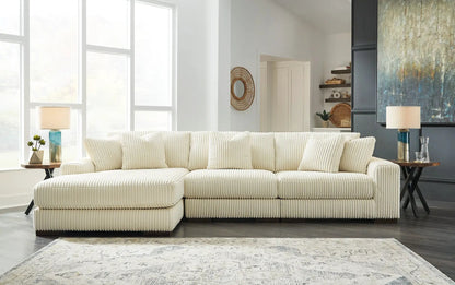 Lindyn Sectional Sofa with Cord Upholstery