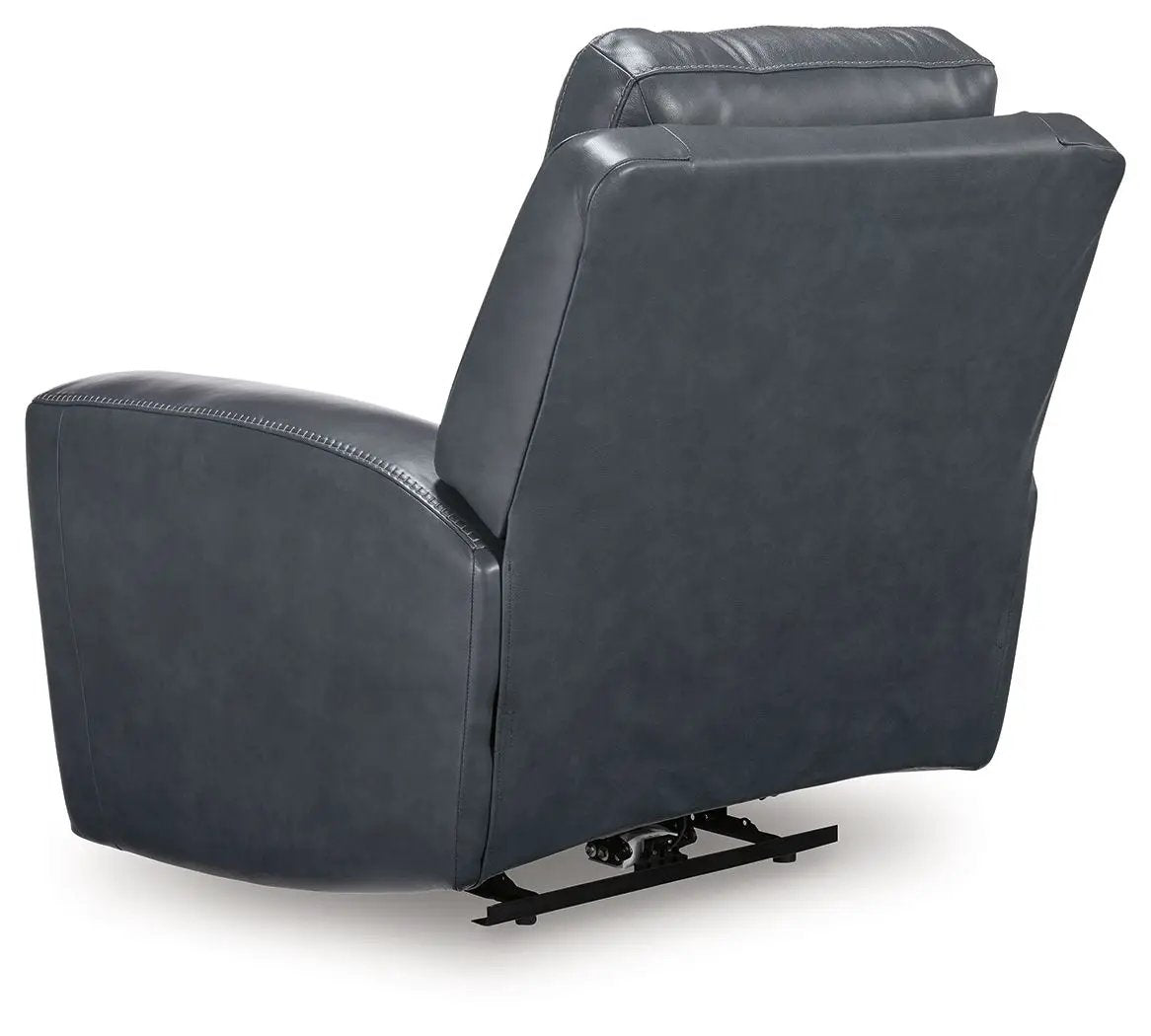 Bexhurst power recliner gray faux leather with adjustable headrest by Unique Piece Furniture on Tampa Home & Garden Store