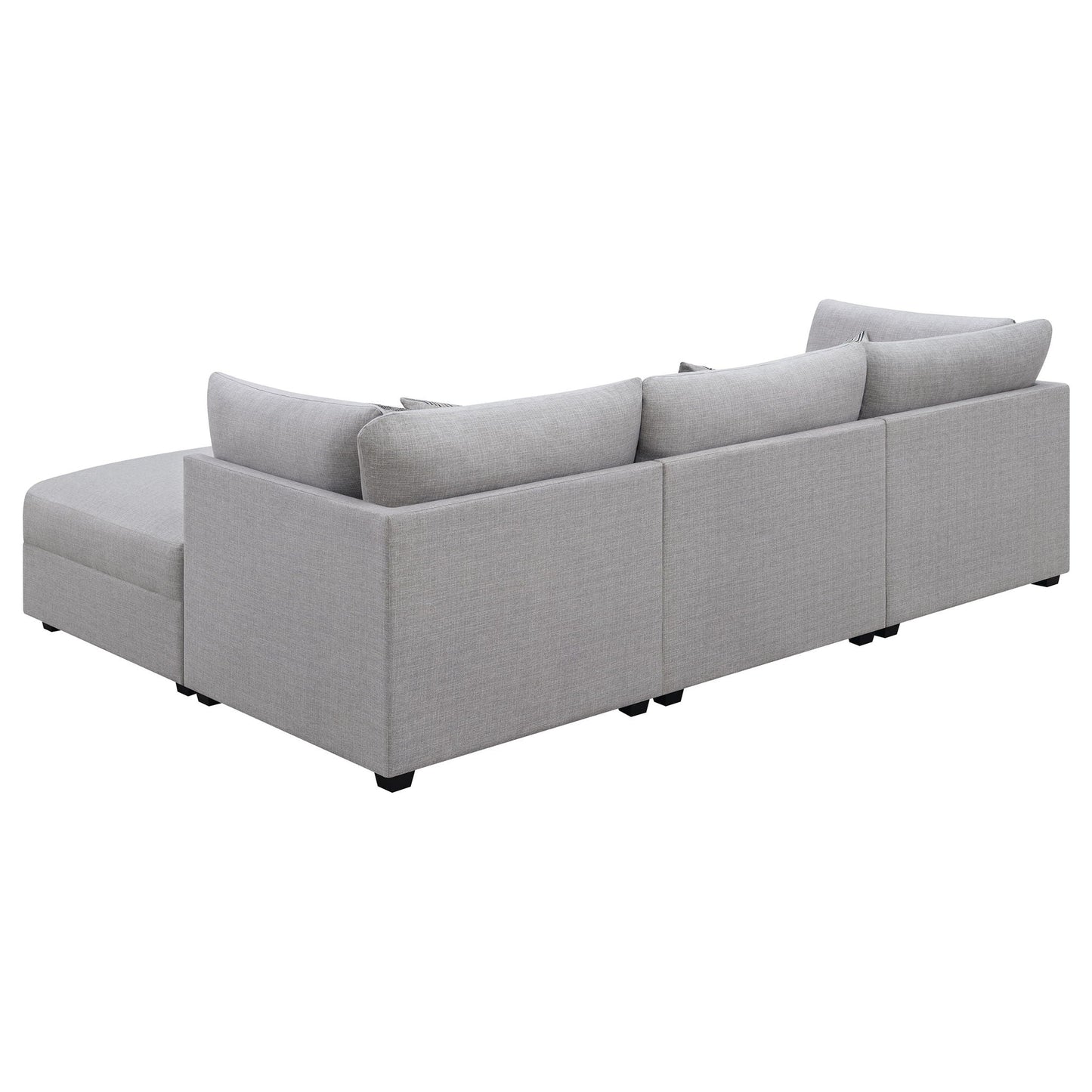 Lafayette modular sectional sofa, 2-piece gray fabric set by HouseOfZazla on Tampa Home & Garden Store