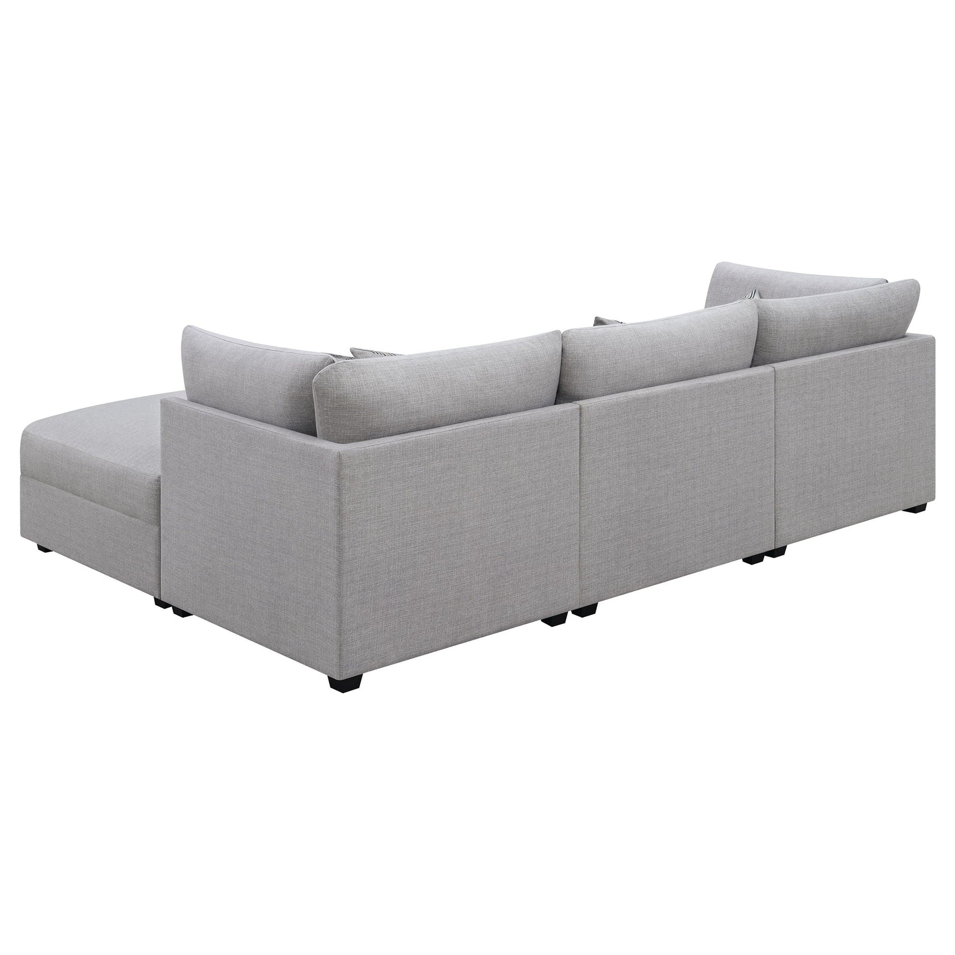 Lafayette modular sectional sofa, 2-piece gray fabric set by HouseOfZazla on Tampa Home & Garden Store