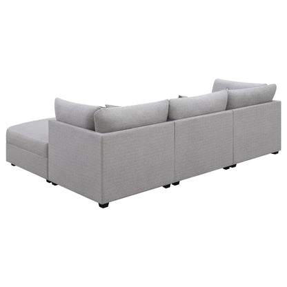 Lafayette modular sectional sofa, 2-piece gray fabric set by HouseOfZazla on Tampa Home & Garden Store