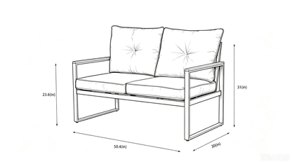 Oversized Steel and Outdoor Conversation Set