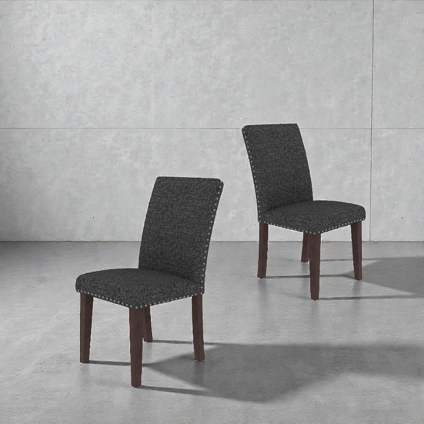 Upholstered Dining Chairs High Back Design Set 2