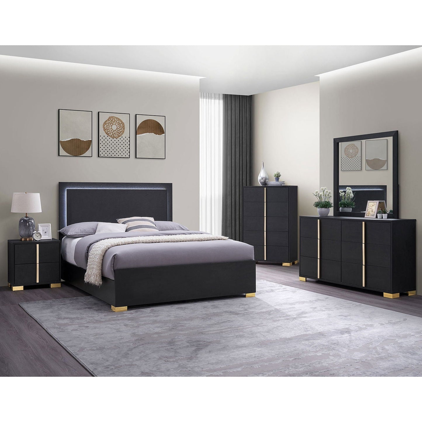 Jeremiah LED Panel Bed and Touch Lighting