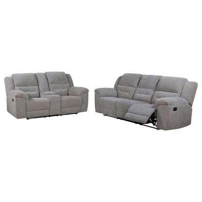 Sebring Gray Manual Reclining Sofa And Loveseat