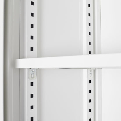 Metal storage cabinet with locking doors and adjustable shelf, white steel filing cabinet on Tampa Home & Garden Store