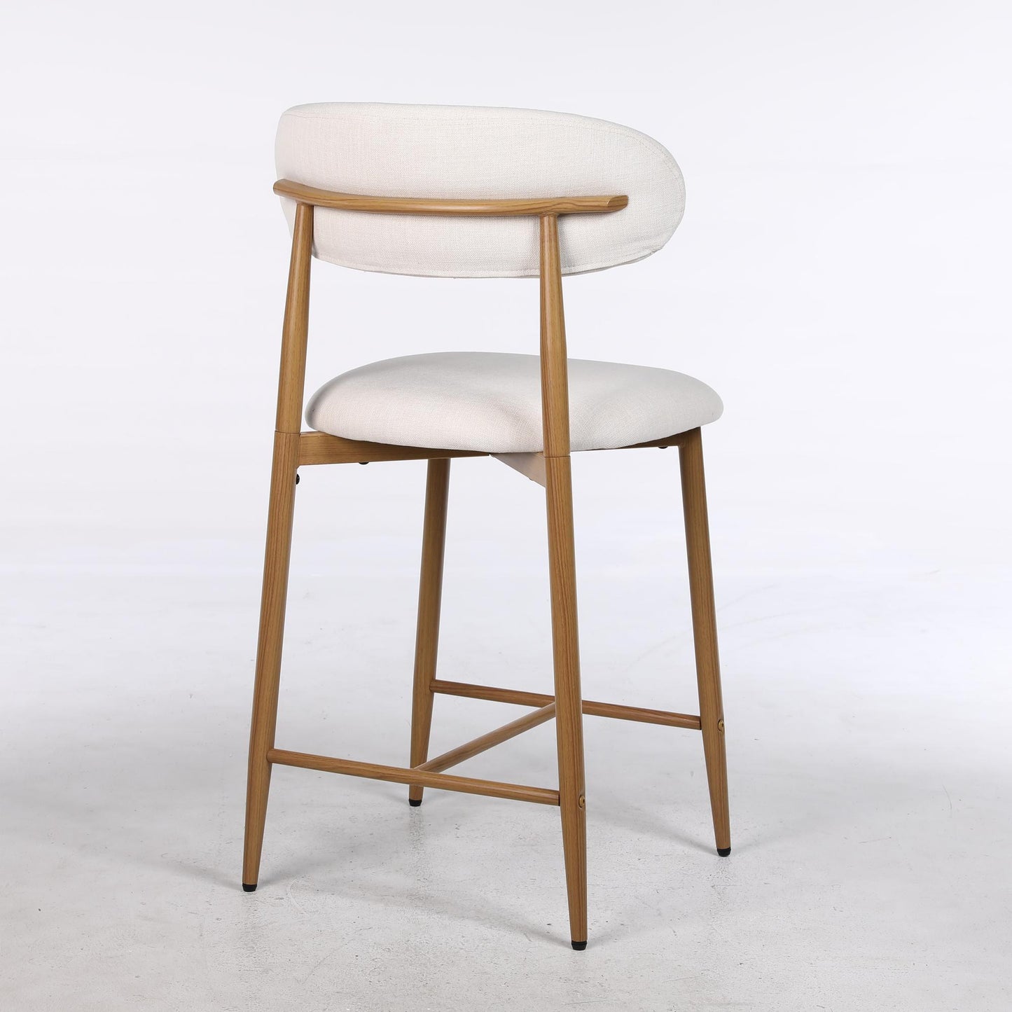 Set of Upholstered Counter Bar Stools for Kitchen