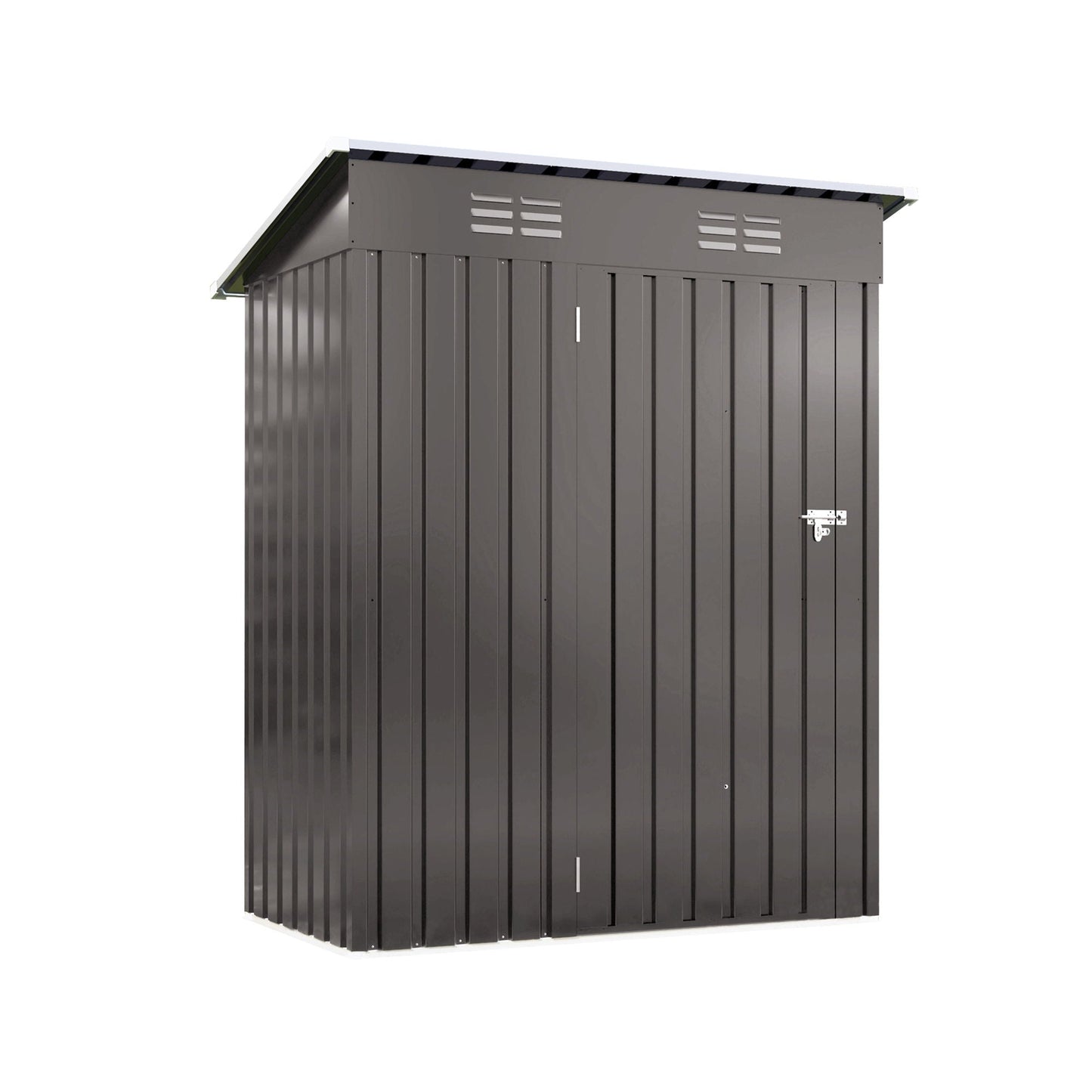 5 X 3 Ft Metal Shed with a Gray Pitched Roof