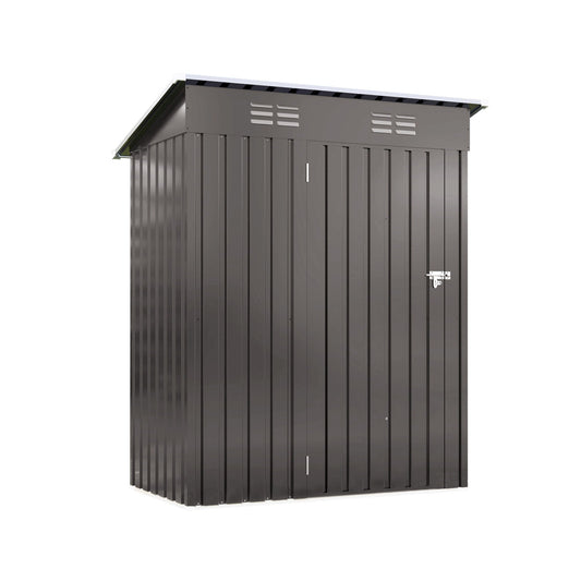 5 X 3 Ft Metal Shed with a Gray Pitched Roof
