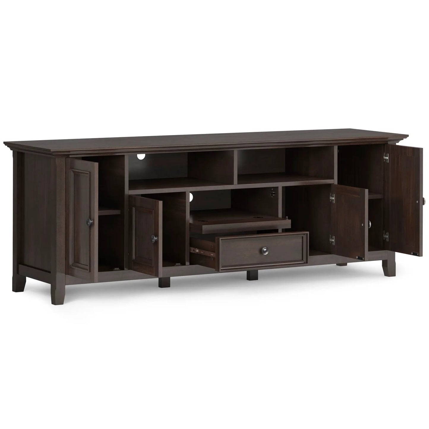 Amherst Wide TV Media Stand with Solid Wood