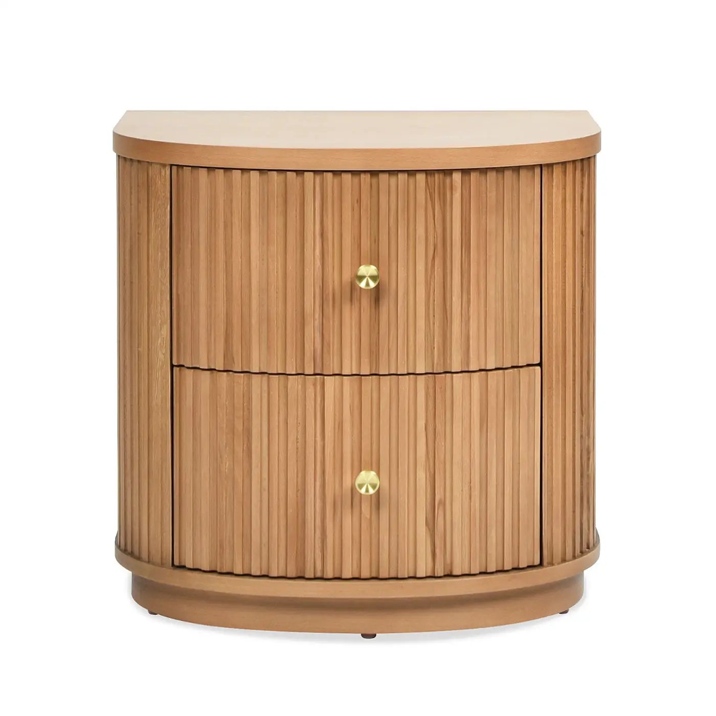 Valentine Two Drawer Beech Storage Side Table