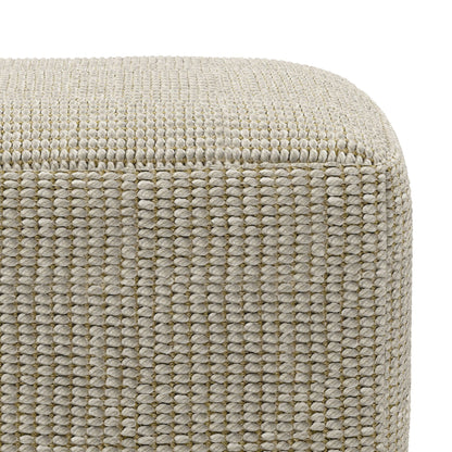 Zelma Woven Outdoor and Indoor Pouf Cream