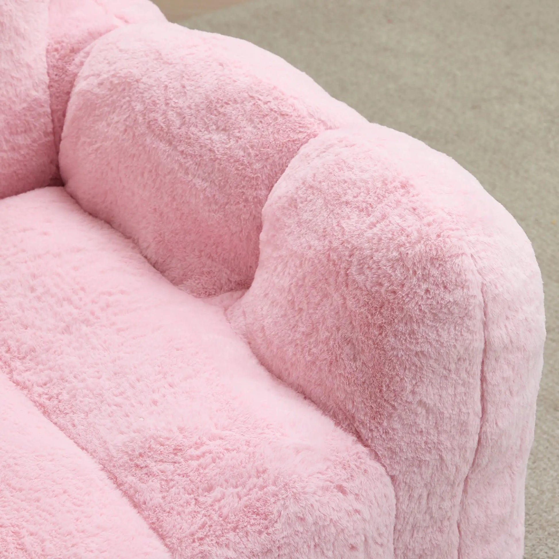 Lotus Style Compression Sofa Bean Bag pink plush by Unique Piece Furniture on Tampa Home & Garden Store