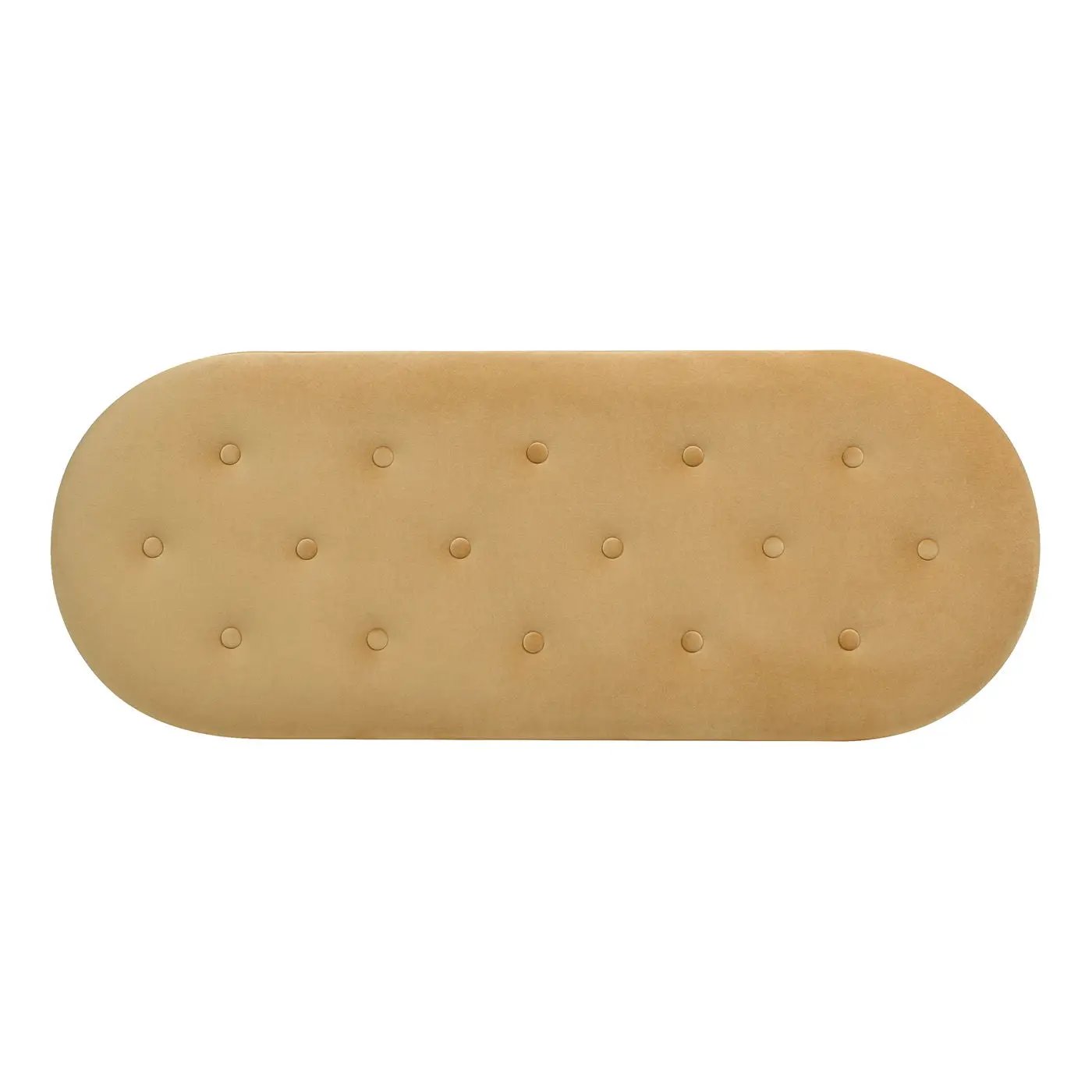 Melinda Oval Tufted Bullion Fringe Storage Bench