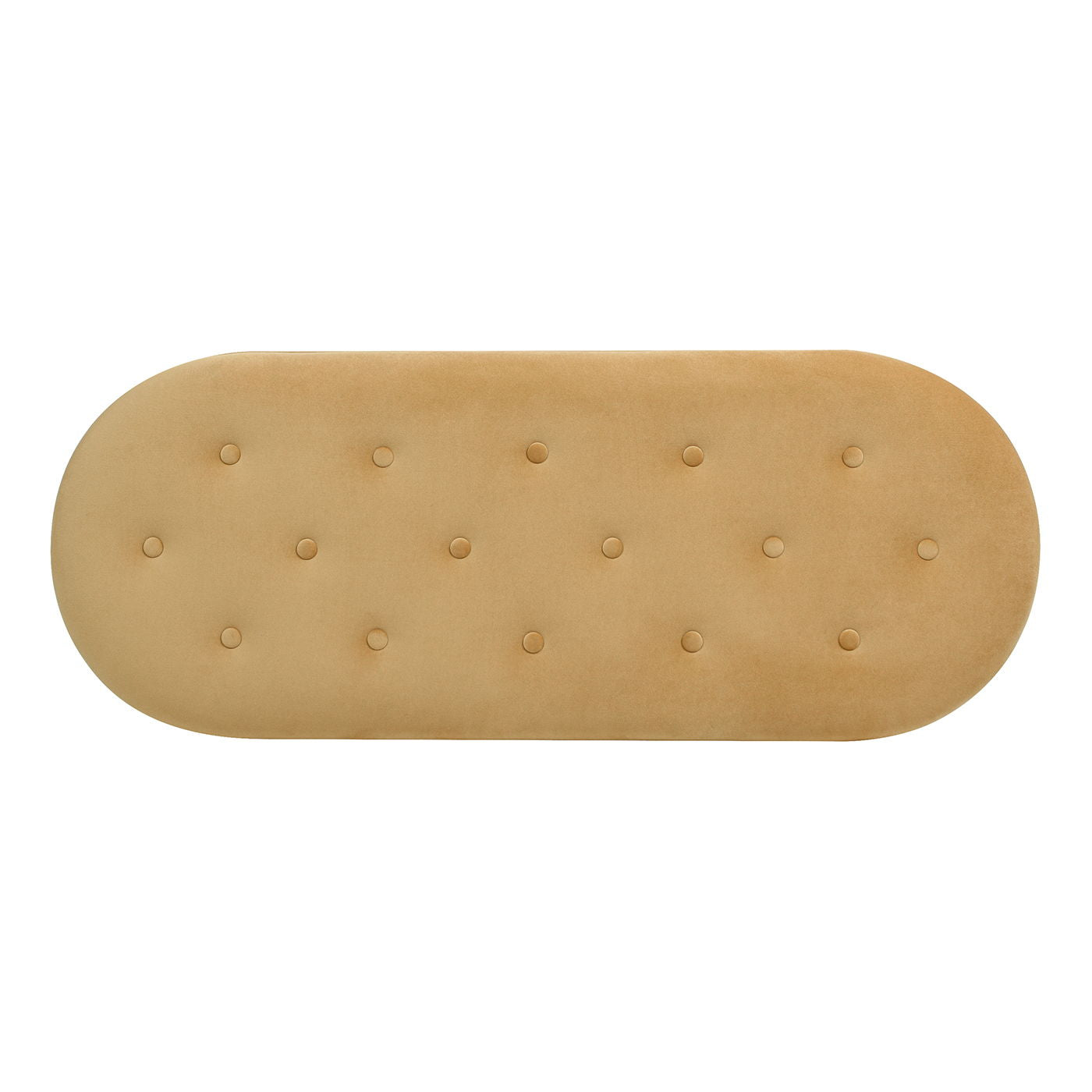 Melinda oval tufted bullion fringe storage bench tan upholstery with button tufting HouseOfZazla on Tampa Home & Garden Store