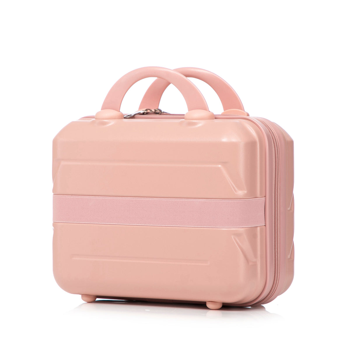 2-piece ABS luggage set pink suitcase with curved top handles and zippered detail on Tampa Home & Garden Store