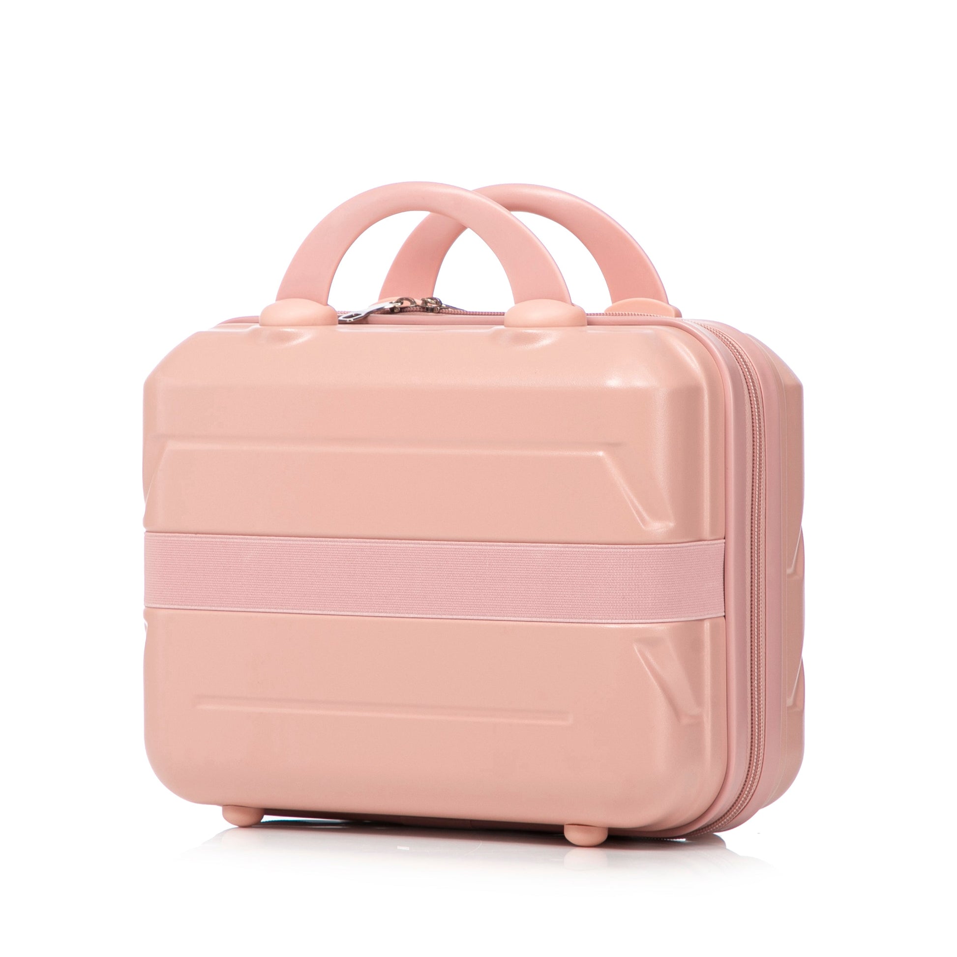 2-piece ABS luggage set pink suitcase with curved top handles and zippered detail on Tampa Home & Garden Store