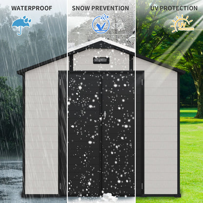 Sturdy 8x10 Ft Plastic Shed for Home and Garden