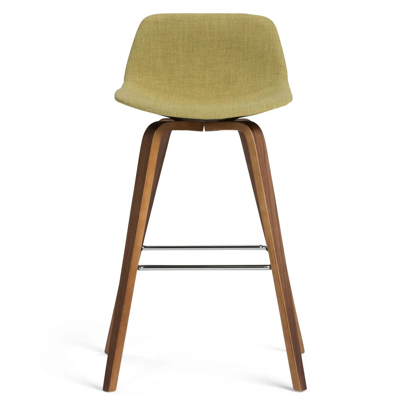 Randolph Bentwood counter/bar stool set of 2 in mustard linen with wood legs on Tampa Home & Garden Store