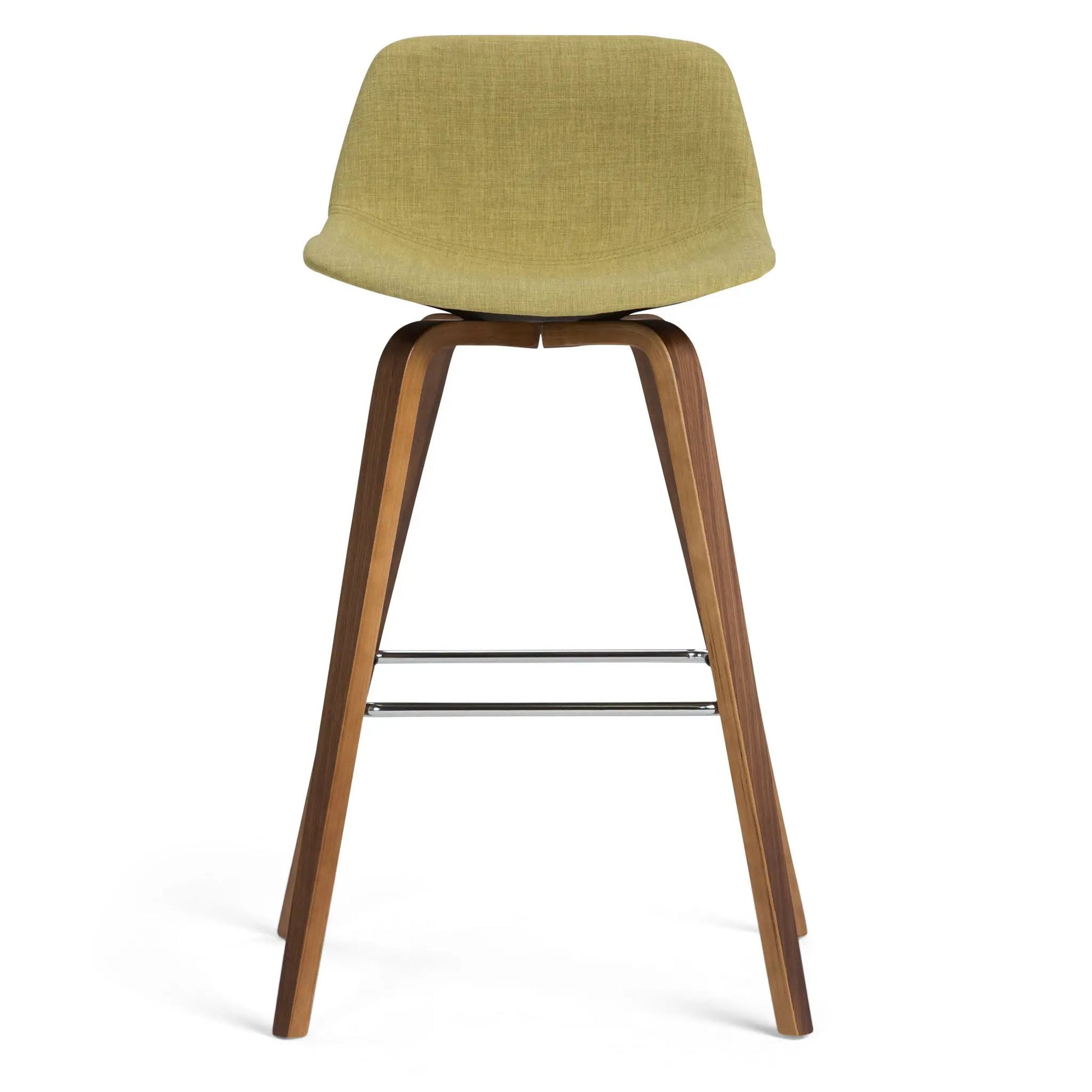 Randolph Bentwood counter/bar stool set of 2 in mustard linen with wood legs on Tampa Home & Garden Store