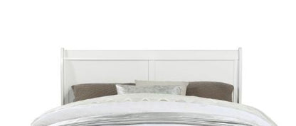 Louis Philippe Sleigh Bed by HouseOfZazla, white frame with headboard on Tampa Home & Garden Store