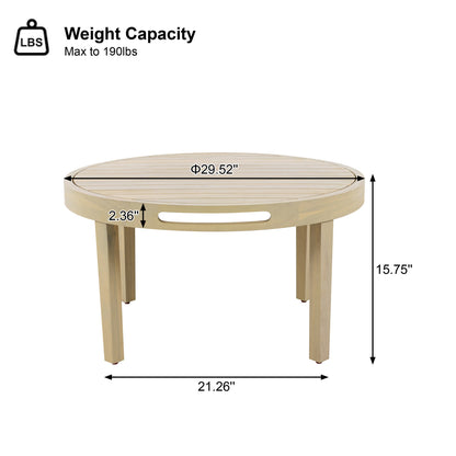 4 Piece Acacia Wood Outdoor Patio and Garden Set