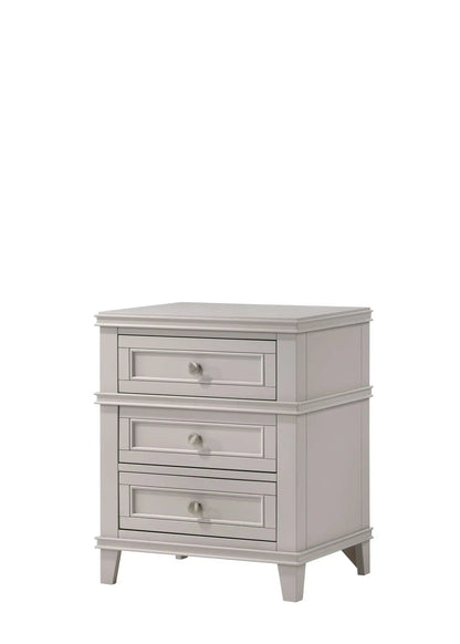Three Drawer Nightstand with USB Charging Port