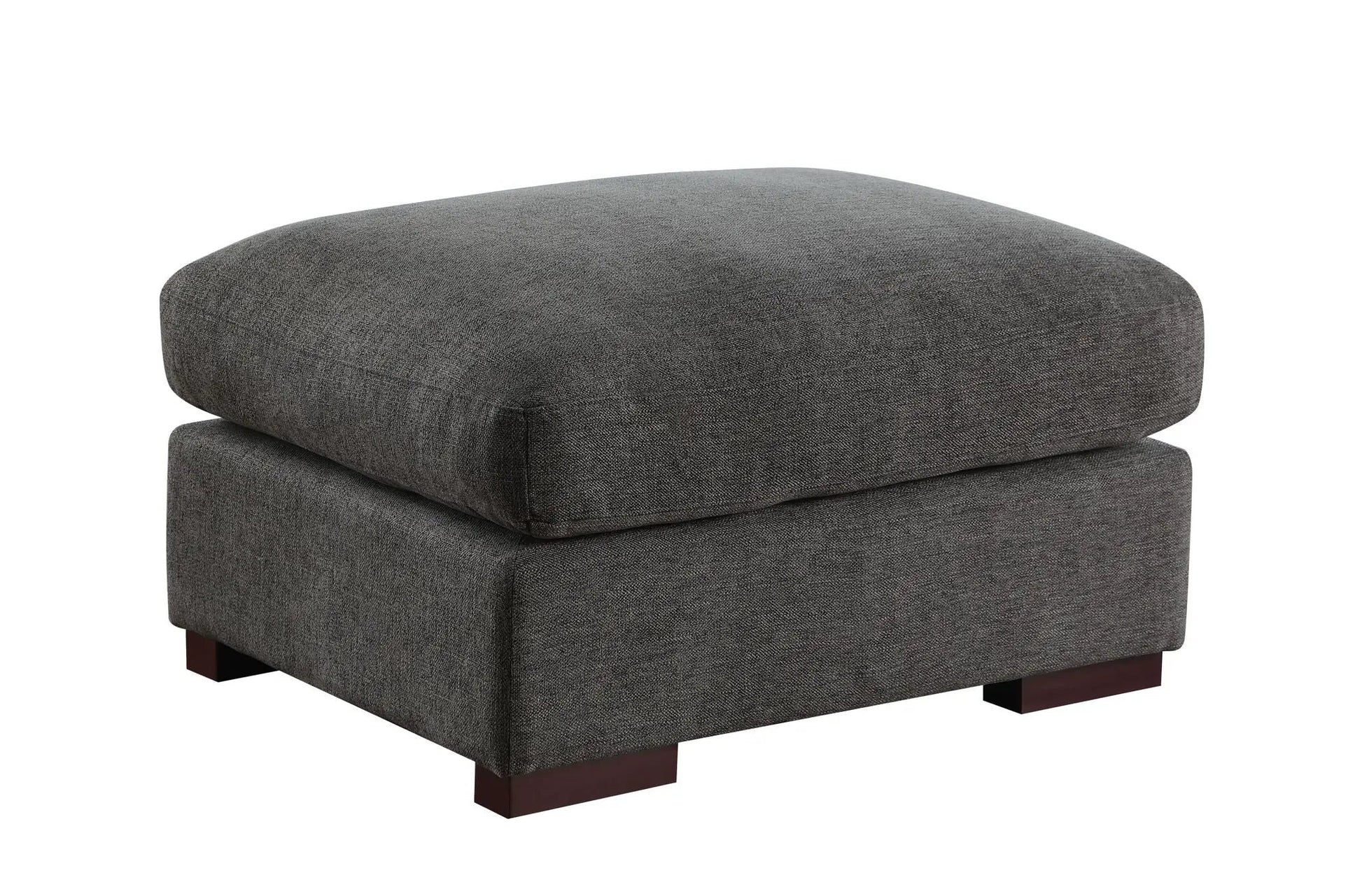Tatman Linen Blend Sectional with 2 Ottomans in dark gray fabric by Unique Piece Furniture on Tampa Home & Garden Store