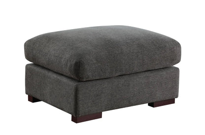 Tatman Linen Blend Sectional with 2 Ottomans in dark gray fabric by Unique Piece Furniture on Tampa Home & Garden Store