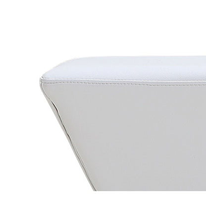 Diamond Accent Ottoman white faux leather rectangle ottoman by HouseOfZazla on Tampa Home & Garden Store