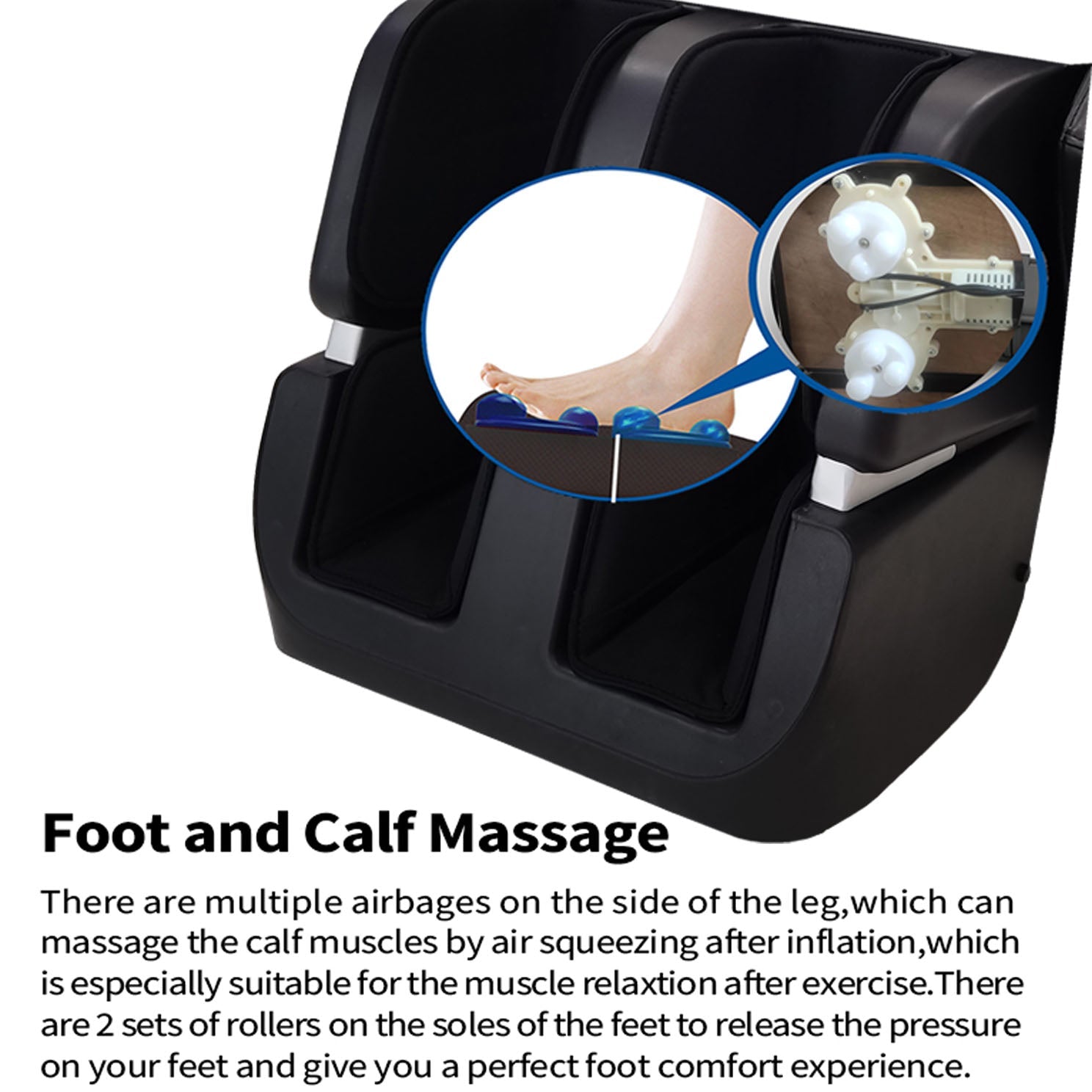 Zero Gravity Multifunction Massage Chair black leather upholstery HouseOfZazla foot massage on Tampa Home & Garden Store