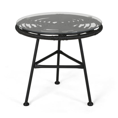 Petrichor Outdoor Side Table with Steel Frame